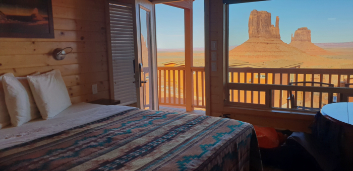 Vue sur Monument Valley depuis la chambre